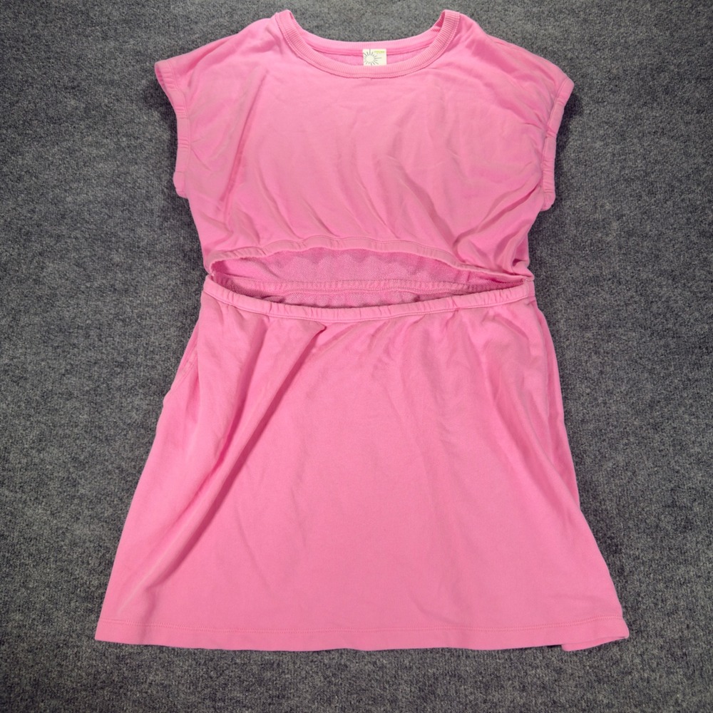 OFFLINE by Aerie Cutout Mini‎ Dress Athleisure French Terry XL Pink Womens 5610